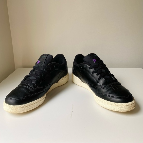 Reebok Classic Club C85 DV7251 black, emerald green & purple. Size W US9 M US7 - Picture 3 of 11